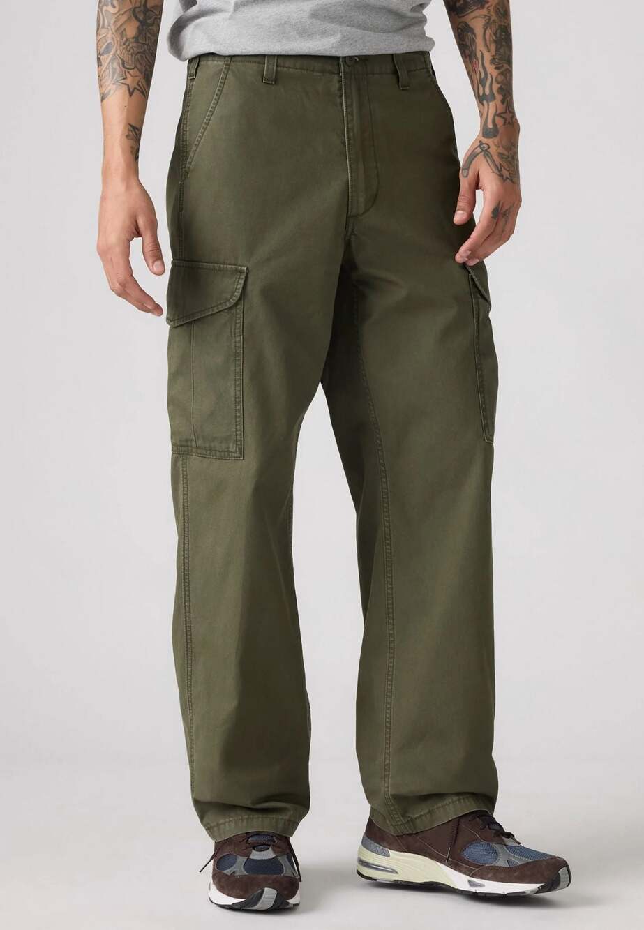 Levi's XX Cargo Baggy Pants 30x32 Olive Green